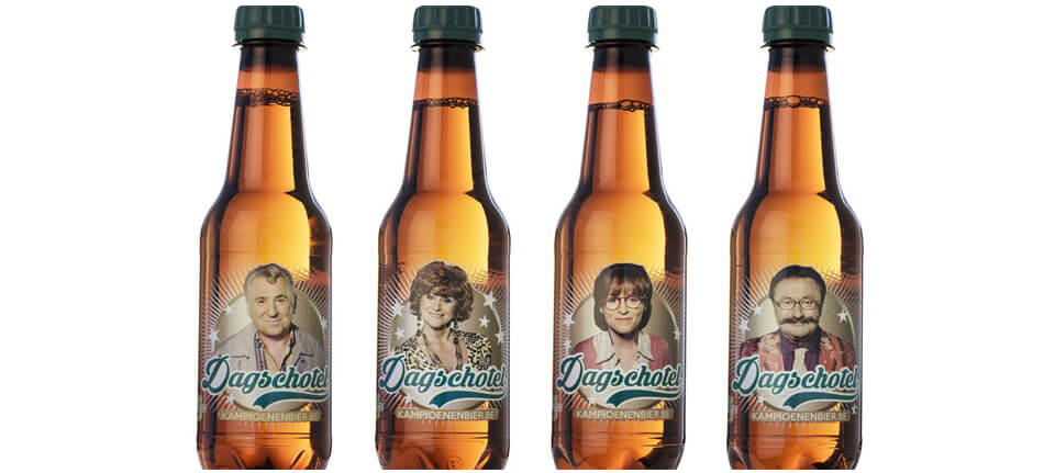 Le bottiglie protagoniste della campagna crossmediale del birrificio belga Martens