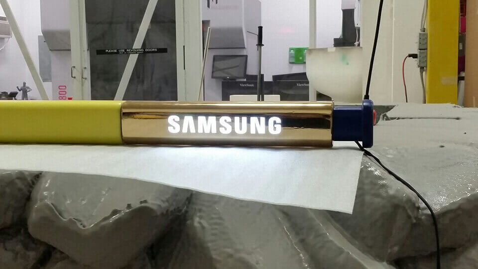 Espositore POP Samsung “Penna stilo illuminata”.
