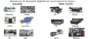 Selezione di stampanti digitali per lavorazioni in legno